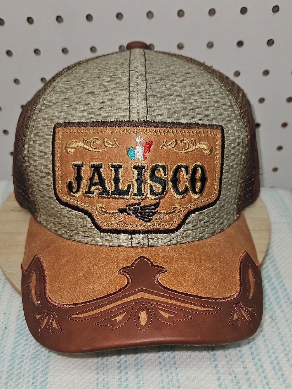 "Jalisco" Embroidered Brown & Tan Trucker Cap With Snapback By PITBULL
